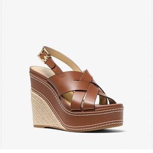 MICHAEL KORS
Nora Leather Wedge Sandal size 8 NEW